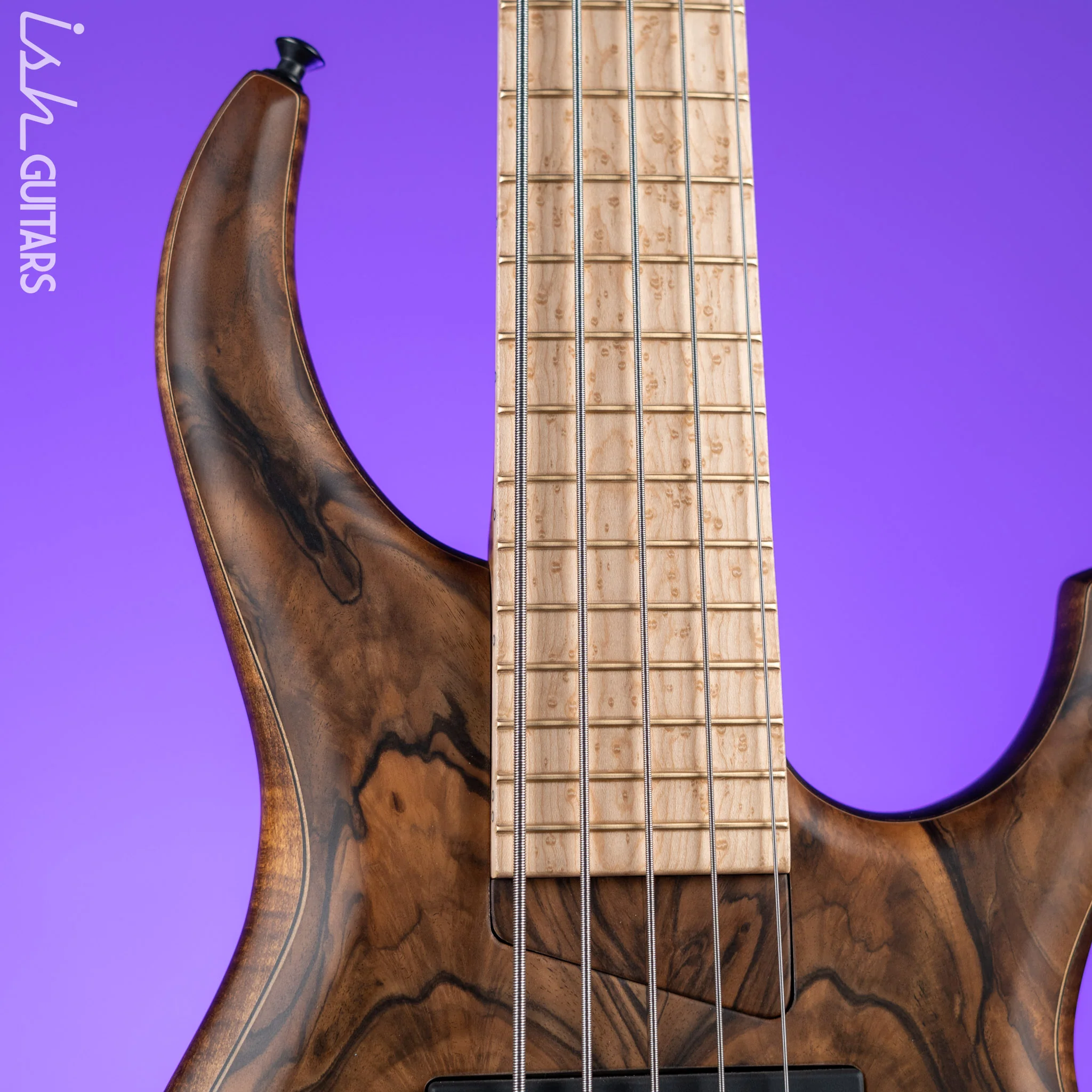 MTD 535-24 5-String Bass NAMM Brown Walnut on Flamed Sycamore - Image 3