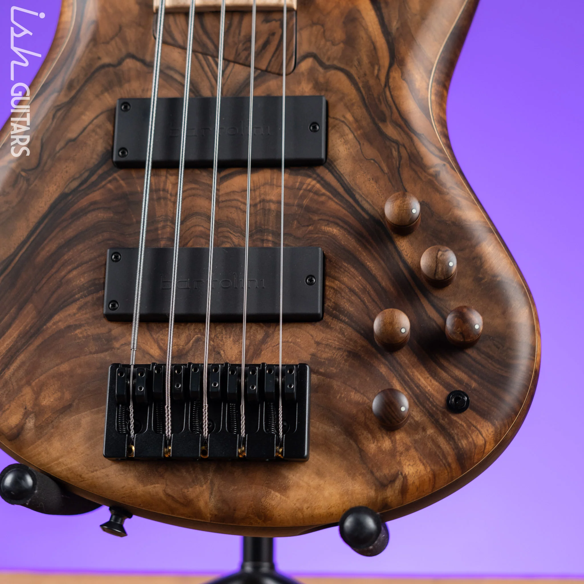MTD 535-24 5-String Bass NAMM Brown Walnut on Flamed Sycamore - Image 4