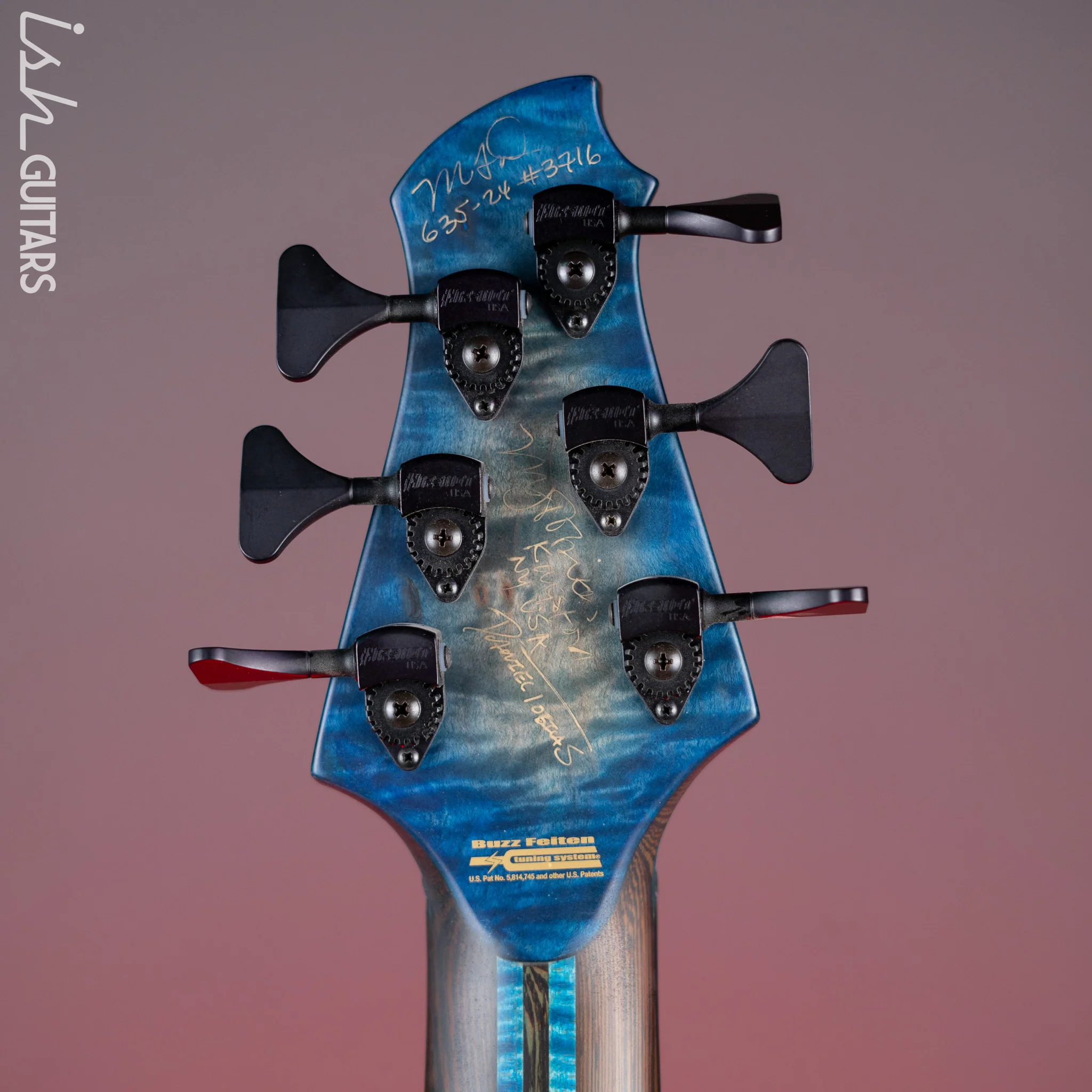 MTD 635-24 6-String Bass NAMM Blue Burst - Image 11