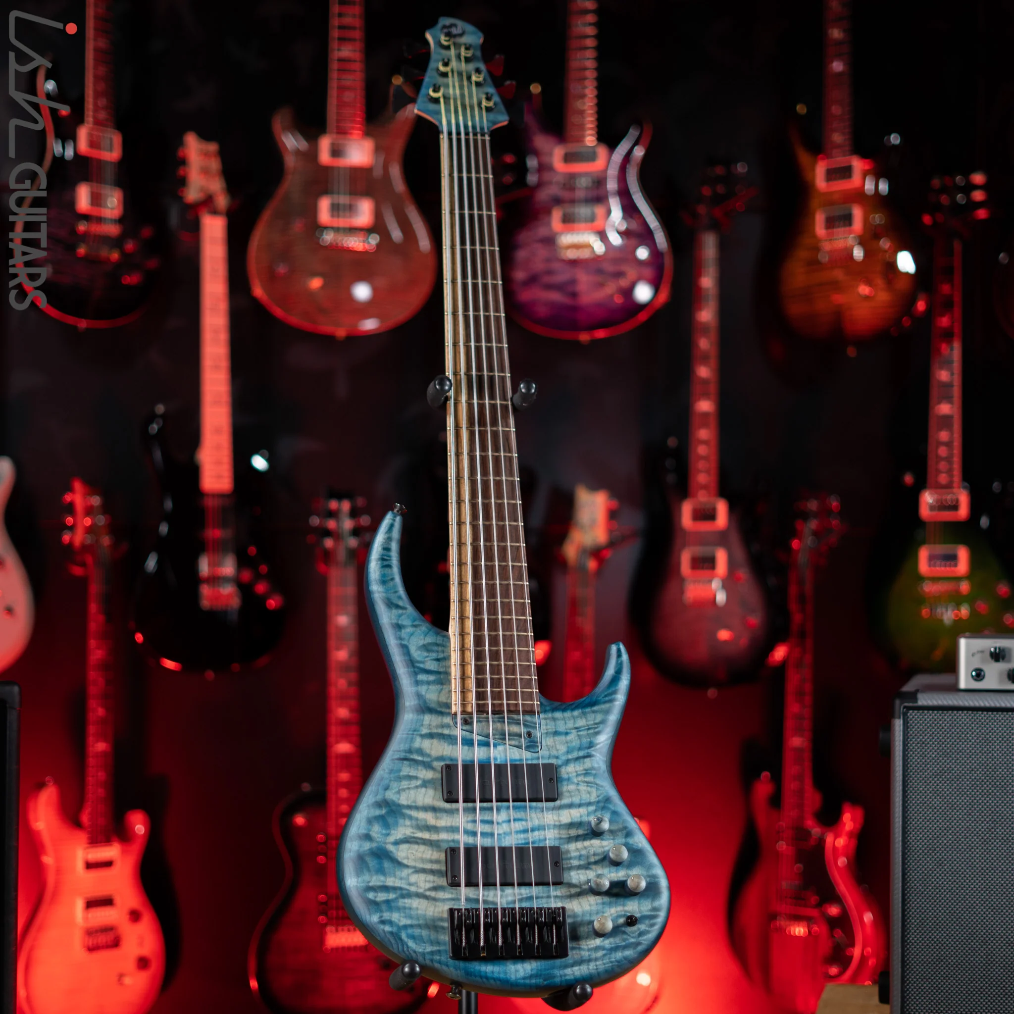 MTD 635-24 6-String Bass Quilt Maple Blue Burst Satin - Image 2