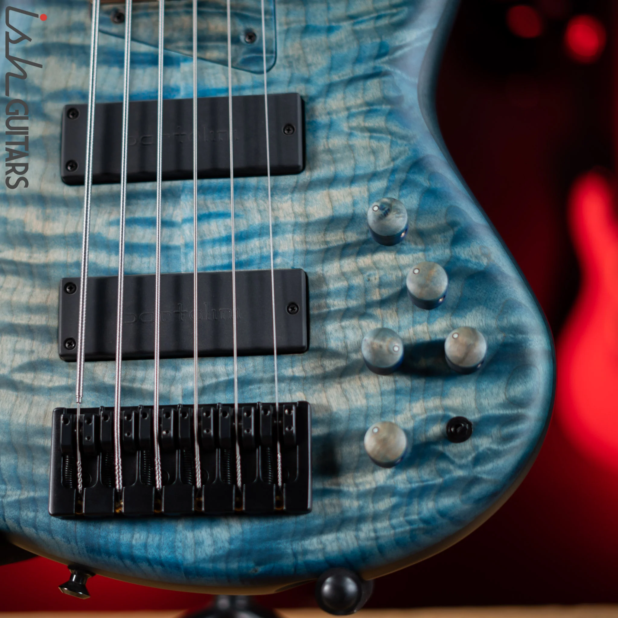 MTD 635-24 6-String Bass Quilt Maple Blue Burst Satin - Image 4