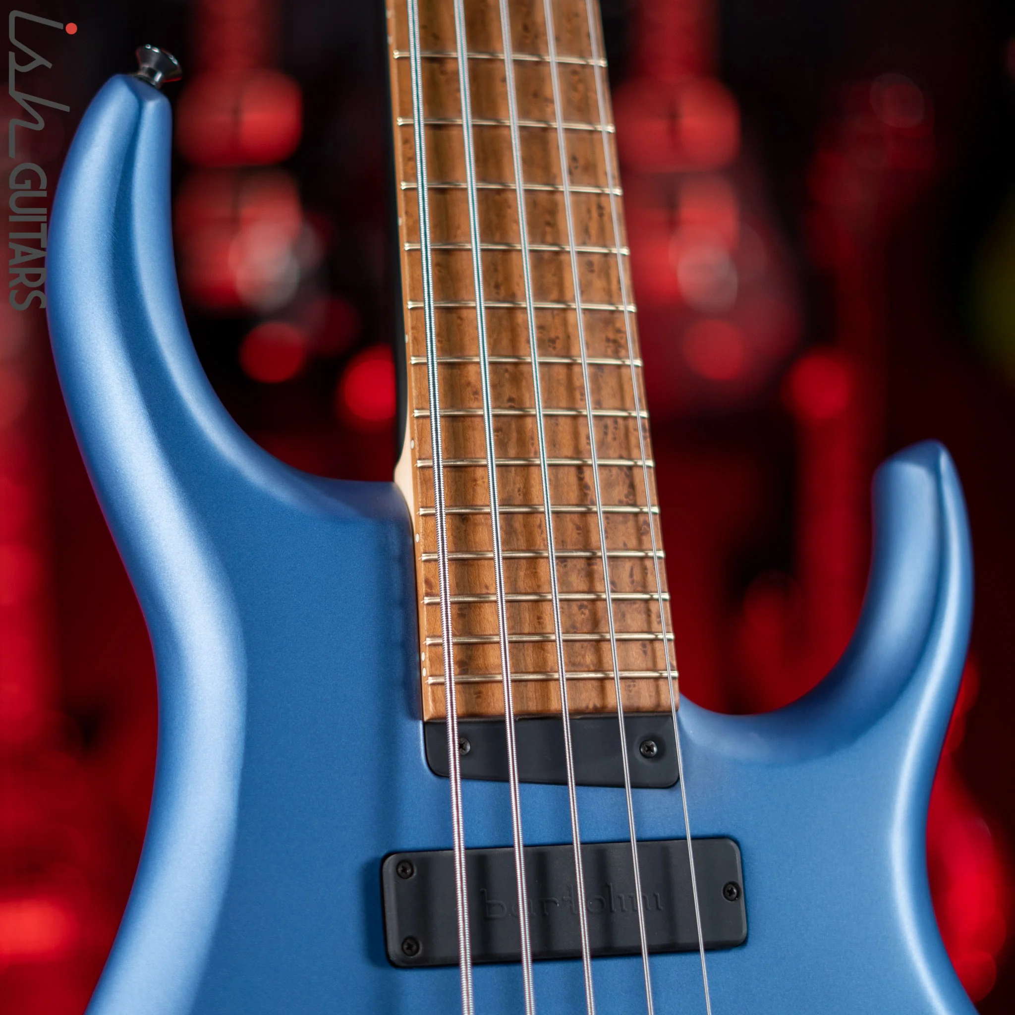 MTD H30D5-24 5-String Short Scale Headless Bass Lake Placid Blue Satin - Image 3