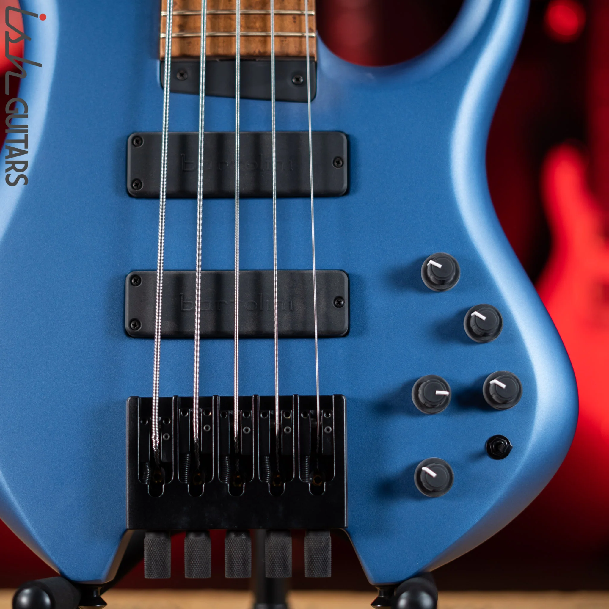 MTD H30D5-24 5-String Short Scale Headless Bass Lake Placid Blue Satin - Image 4