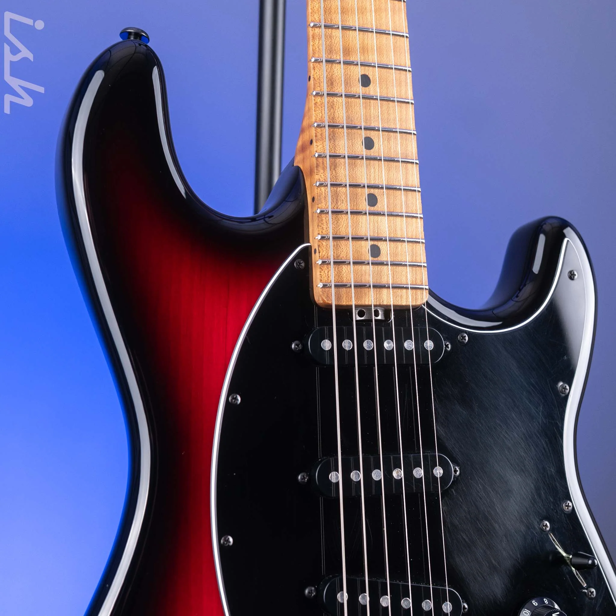 2022 Ernie Ball Music Man Cutlass HT SSS Raspberry Burst - Image 3