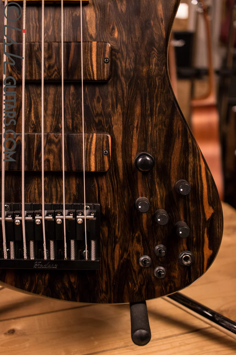 NAMM 2017 Fodera Macassar Ebony Emperor II 5 Elite - Image 4