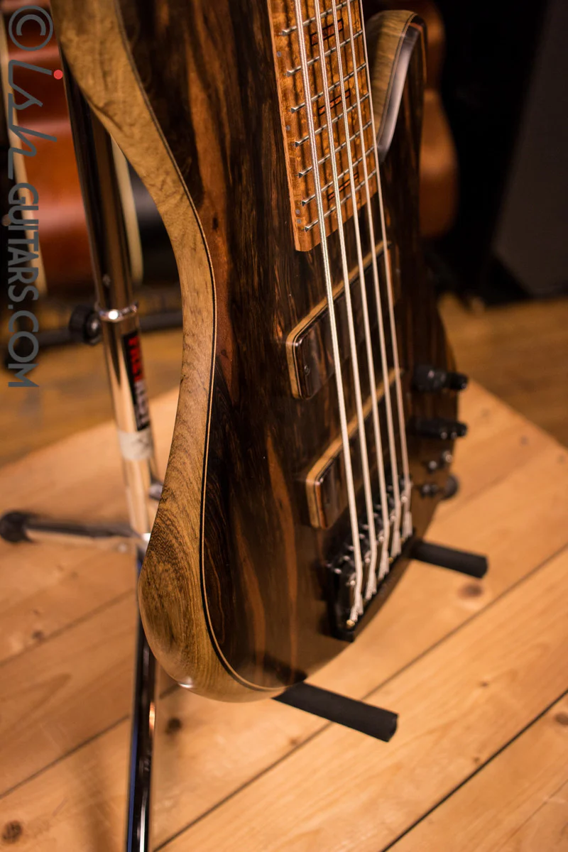 NAMM 2017 Fodera Macassar Ebony Emperor II 5 Elite - Image 6