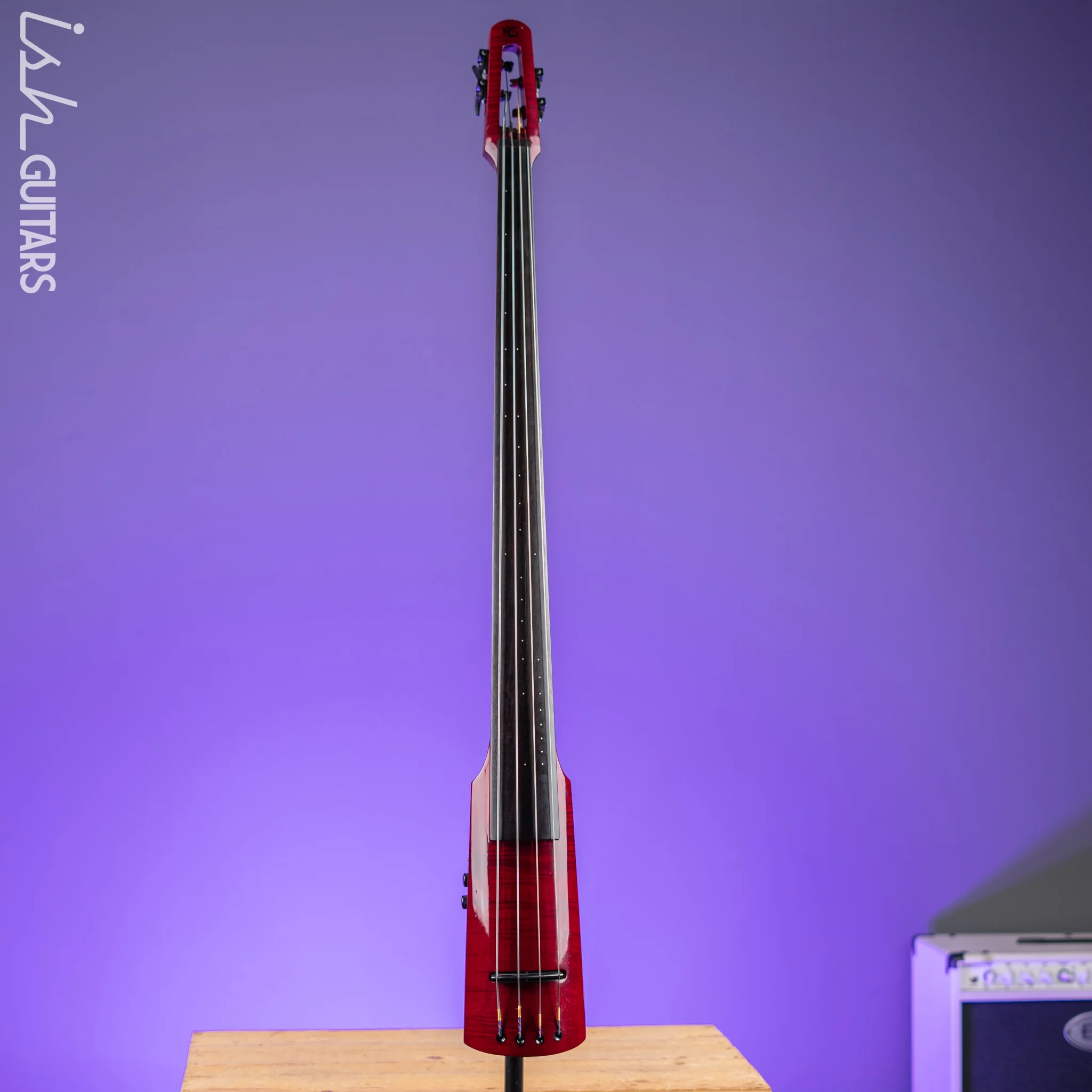 NS Design WAV4 Electric Upright Bass - Transparent Red - Image 2