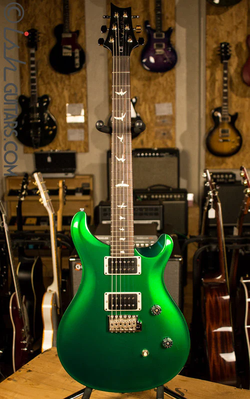 Paul Reed Smith CE24 Custom Color Metallic Green with Green Stained Binding