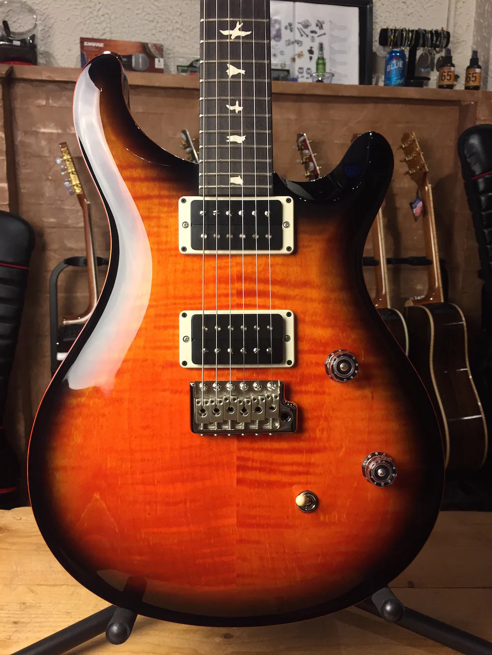 Paul Reed Smith CE24 Orange Burst CUSTOM color Orange Binding Matte Black Neck - Image 2