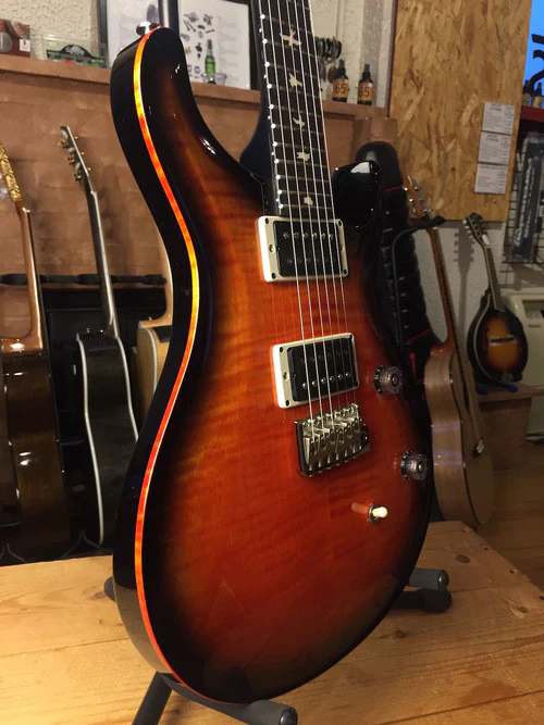 Paul Reed Smith CE24 Orange Burst CUSTOM color Orange Binding Matte Black Neck - Image 5