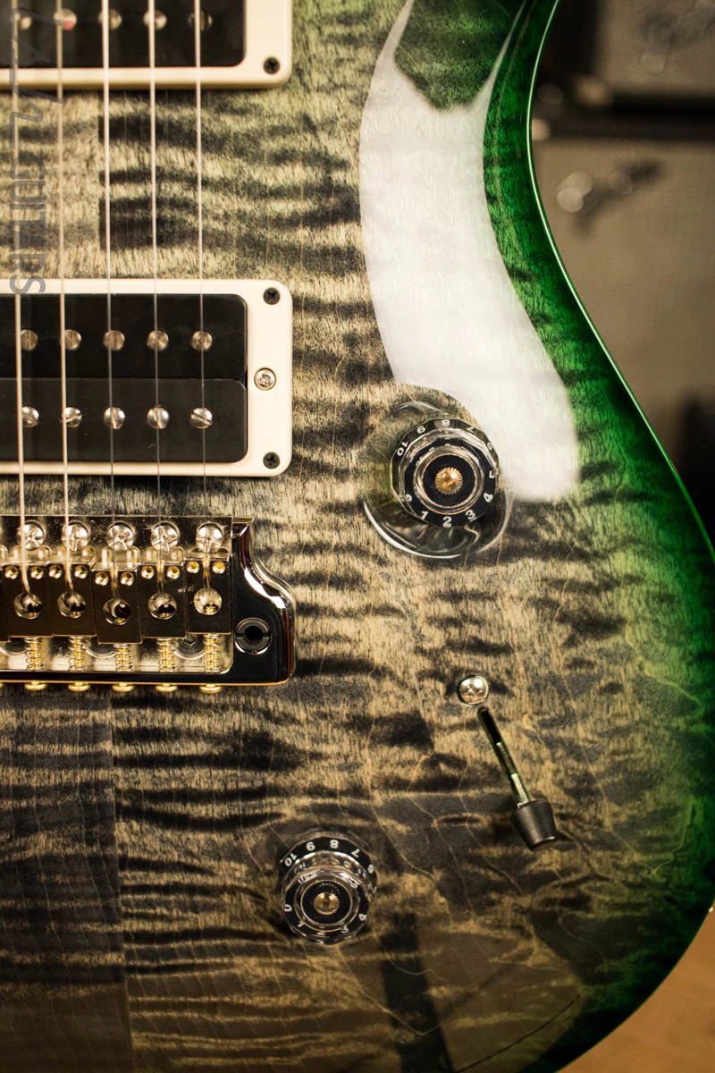 2018 PRS Paul Reed Smith Custom 24 Evergreen Charcoal Burst Pattern Thin - Image 4