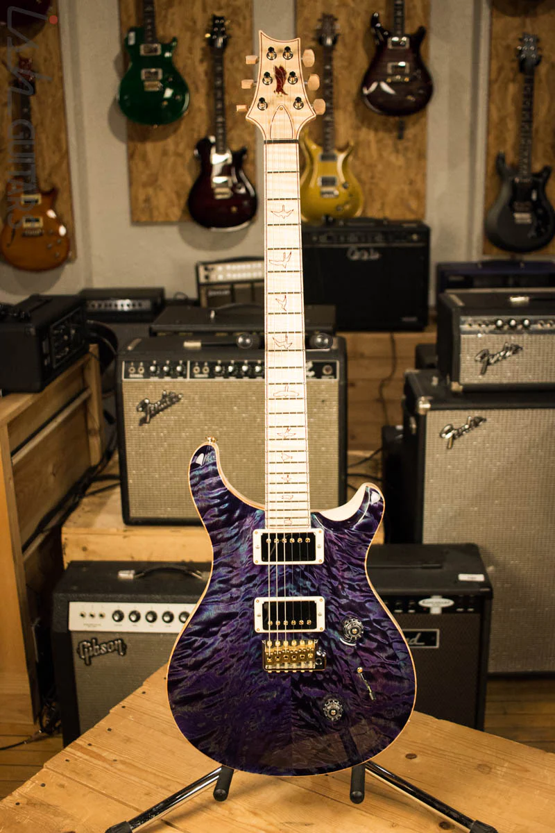 Paul Reed Smith Private Stock Custom 24 Aqua Violet Quilted Maple Top Flamed Maple Neck - Image 2