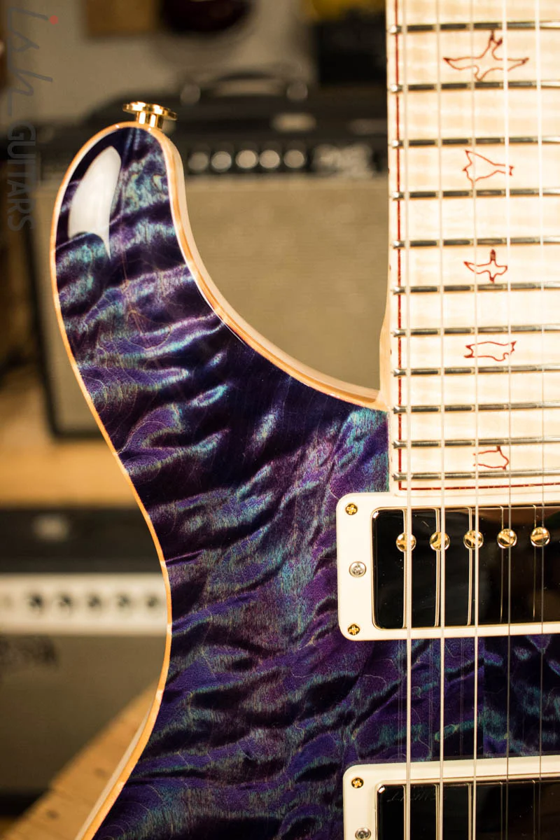 Paul Reed Smith Private Stock Custom 24 Aqua Violet Quilted Maple Top Flamed Maple Neck - Image 3