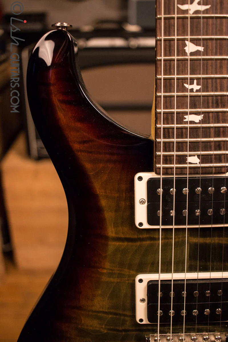 Paul Reed Smith PRS CE24 Custom Color Trampas Green Tobacco Burst Electric Guitar - Image 3