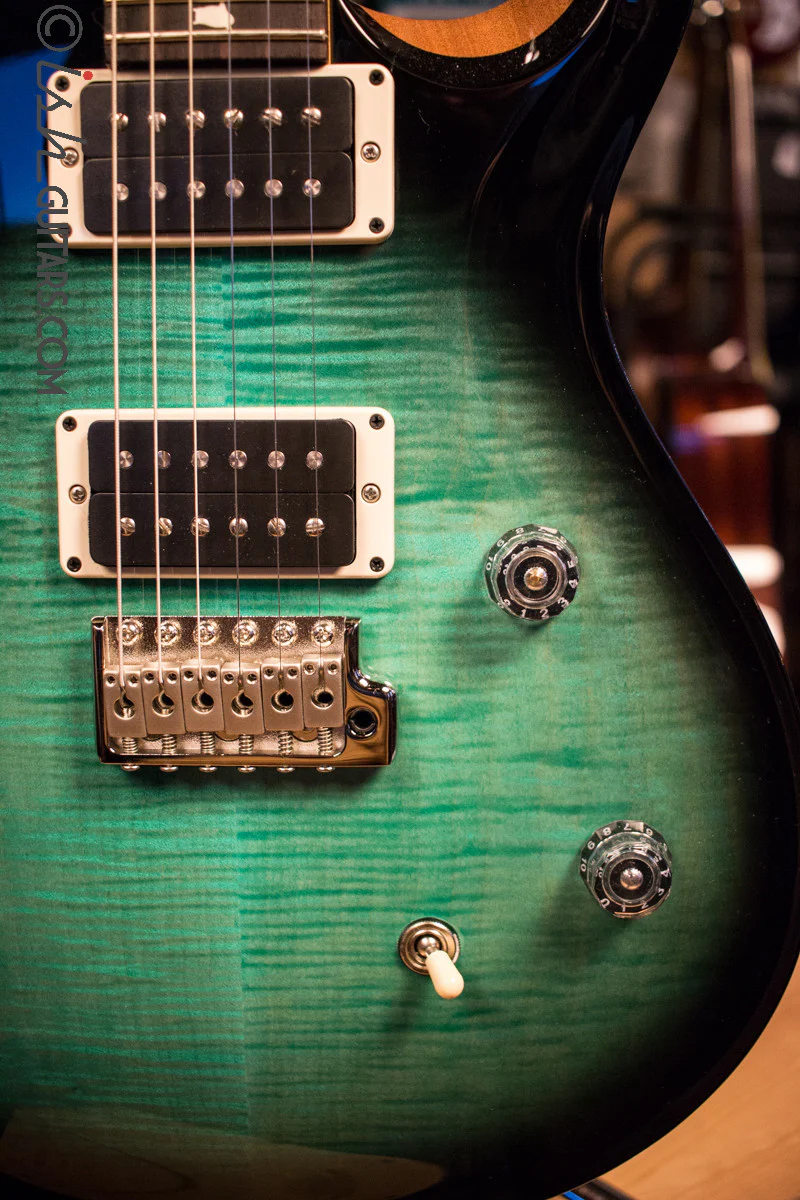 Paul Reed Smith PRS CE24 Custom Color Teal Burst Natural Back Electric Guitar - Image 5