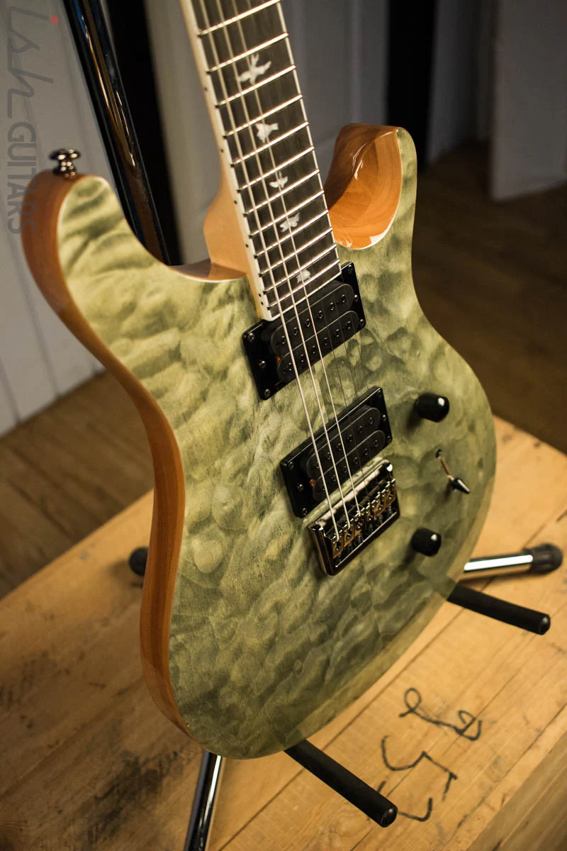 Paul Reed Smith PRS Mark Holcomb SE Quilted Maple Trampas Green Ish Guitars Exclusive #1 - Image 6