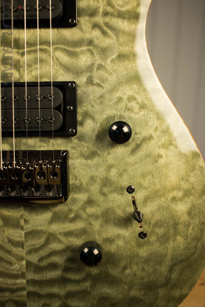 Paul Reed Smith PRS Mark Holcomb SE Quilted Maple Trampas Green Ish Guitars Exclusive #4 - Image 4