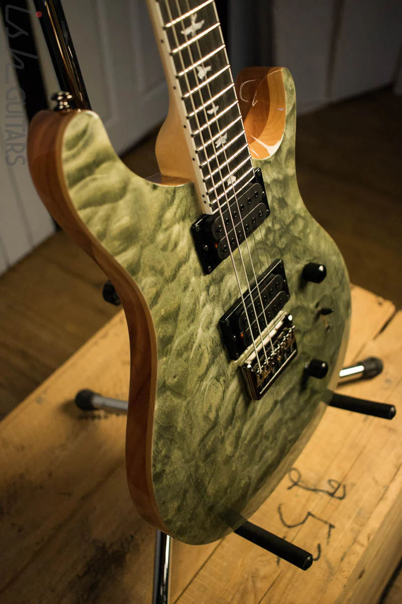 Paul Reed Smith PRS Mark Holcomb SE Quilted Maple Trampas Green Ish Guitars Exclusive #6 (DEMO VIDEO) - Image 6