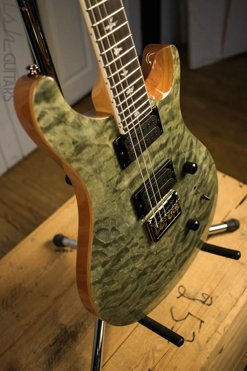 Paul Reed Smith PRS Mark Holcomb SE Quilted Maple Trampas Green Ish Guitars Exclusive #8 - Image 6