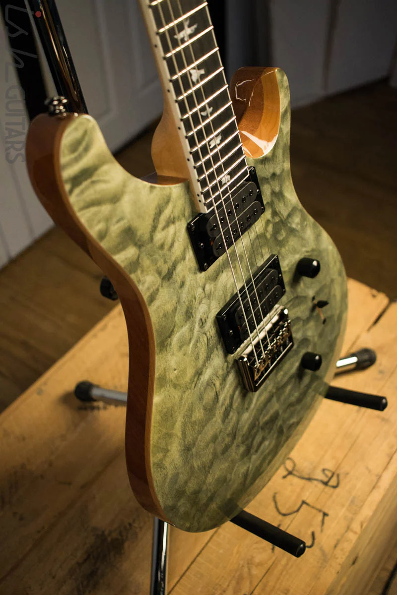Paul Reed Smith PRS Mark Holcomb SE Quilted Maple Trampas Green Ish Guitars Exclusive #9 (DEMO VIDEO) - Image 6