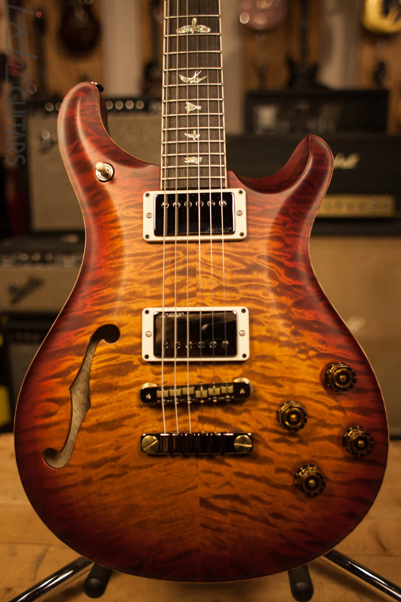 Paul Reed Smith PRS McCarty 594 Semi-Hollow Wood Library Dark Cherry Sunburst Satin Finish