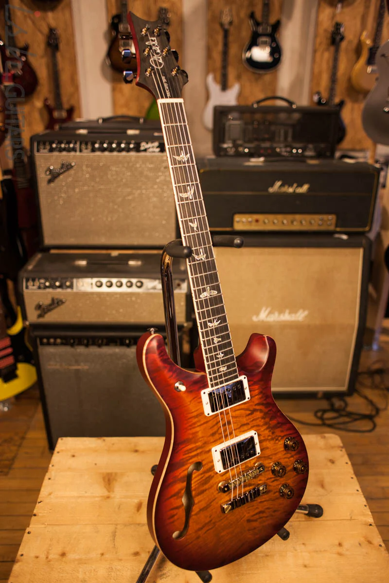 Paul Reed Smith PRS McCarty 594 Semi-Hollow Wood Library Dark Cherry Sunburst Satin Finish - Image 9