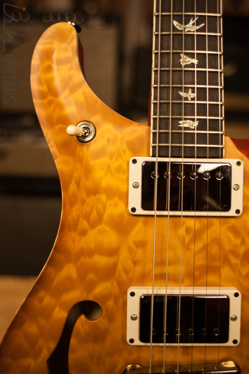 Paul Reed Smith PRS B-Stock McCarty 594 Semi-Hollow Wood Library Korina Neck Ebony Fretboard Korina Back Faded McCarty Sunburst Satin Finish - Image 3