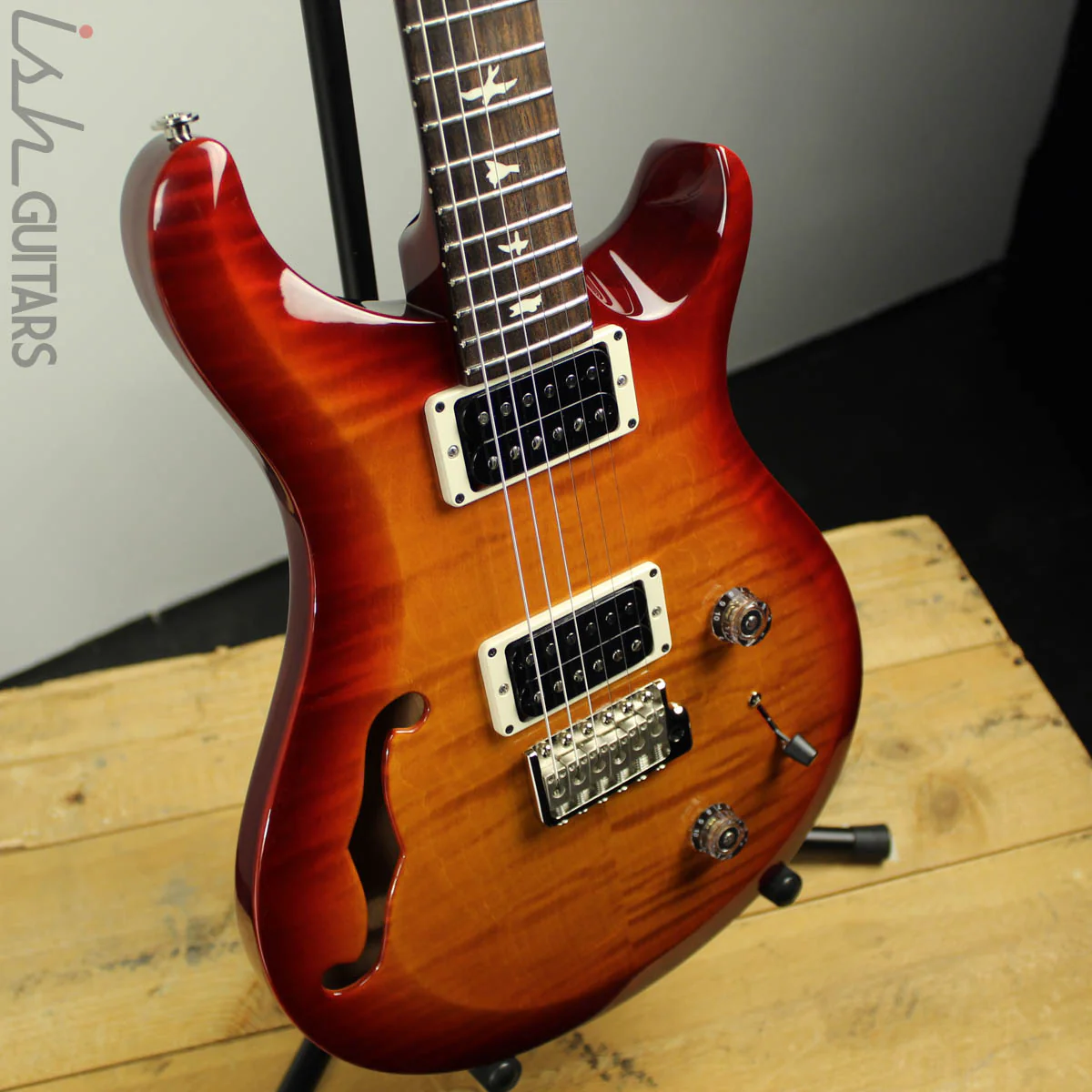 Paul Reed Smith S2 Custom 22 Semi-Hollow Dark Cherry Sunburst - Image 7