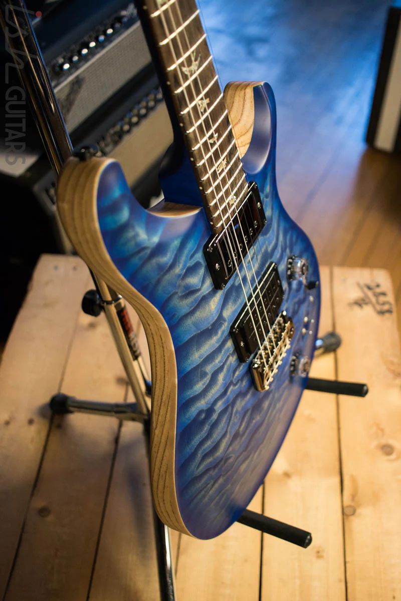 Paul Reed Smith Wood Library Custom 24/08 Satin Faded Blue Burst Quilted Maple Top Swamp Ash Body - Image 9