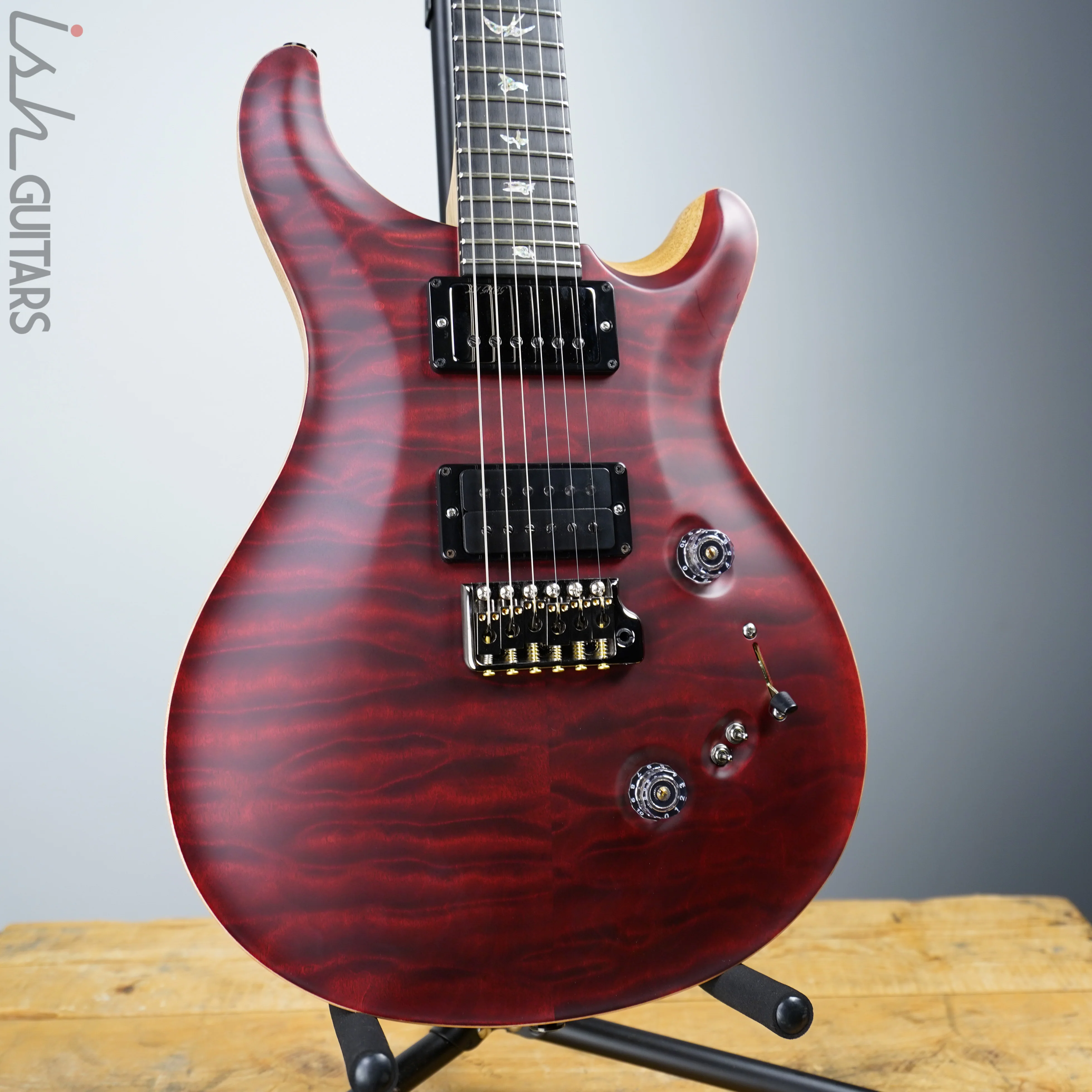 2018 Paul Reed Smith Wood Library Custom 24-08 Satin Red Tiger Quilted Maple Top Korina Body and Neck