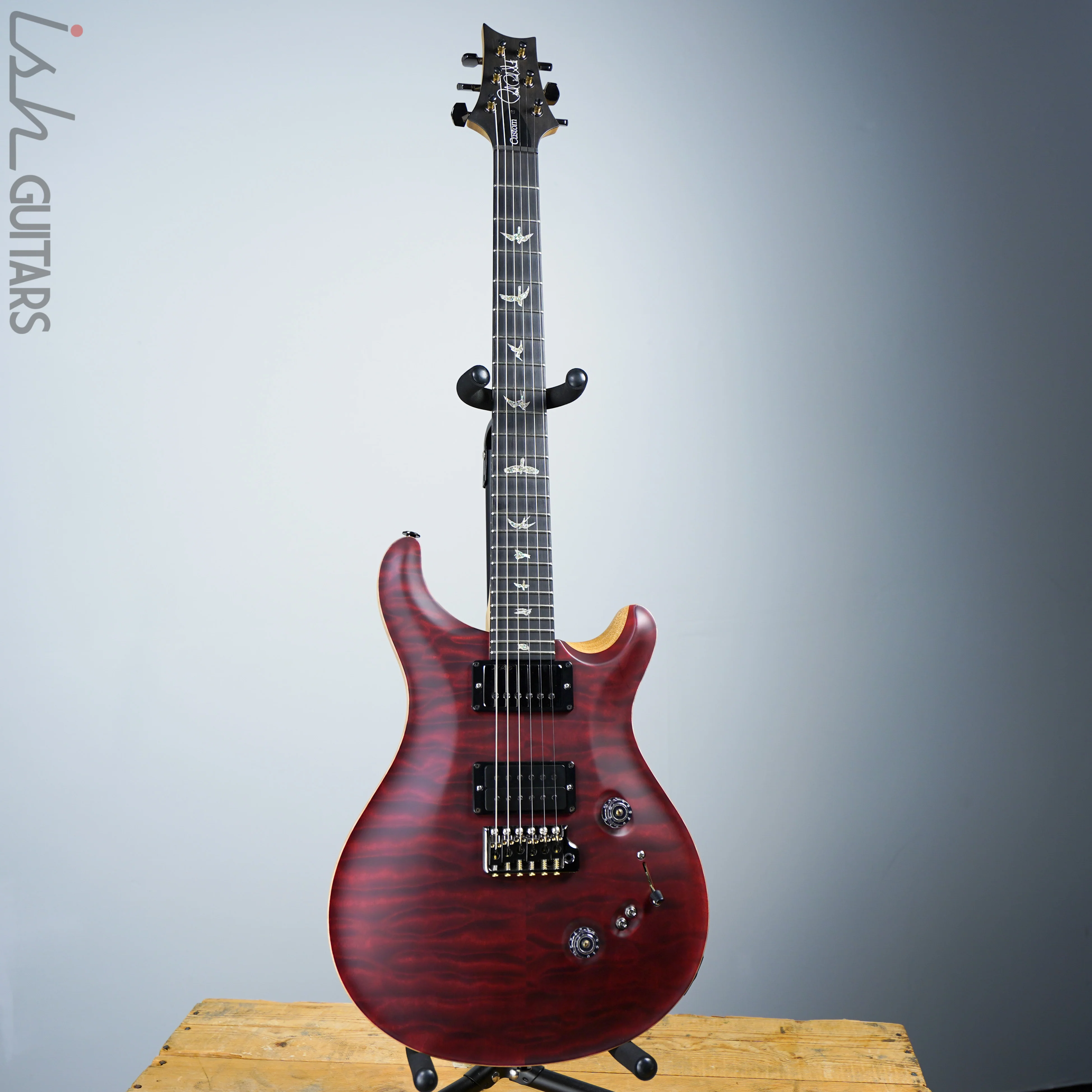 2018 Paul Reed Smith Wood Library Custom 24-08 Satin Red Tiger Quilted Maple Top Korina Body and Neck - Image 2