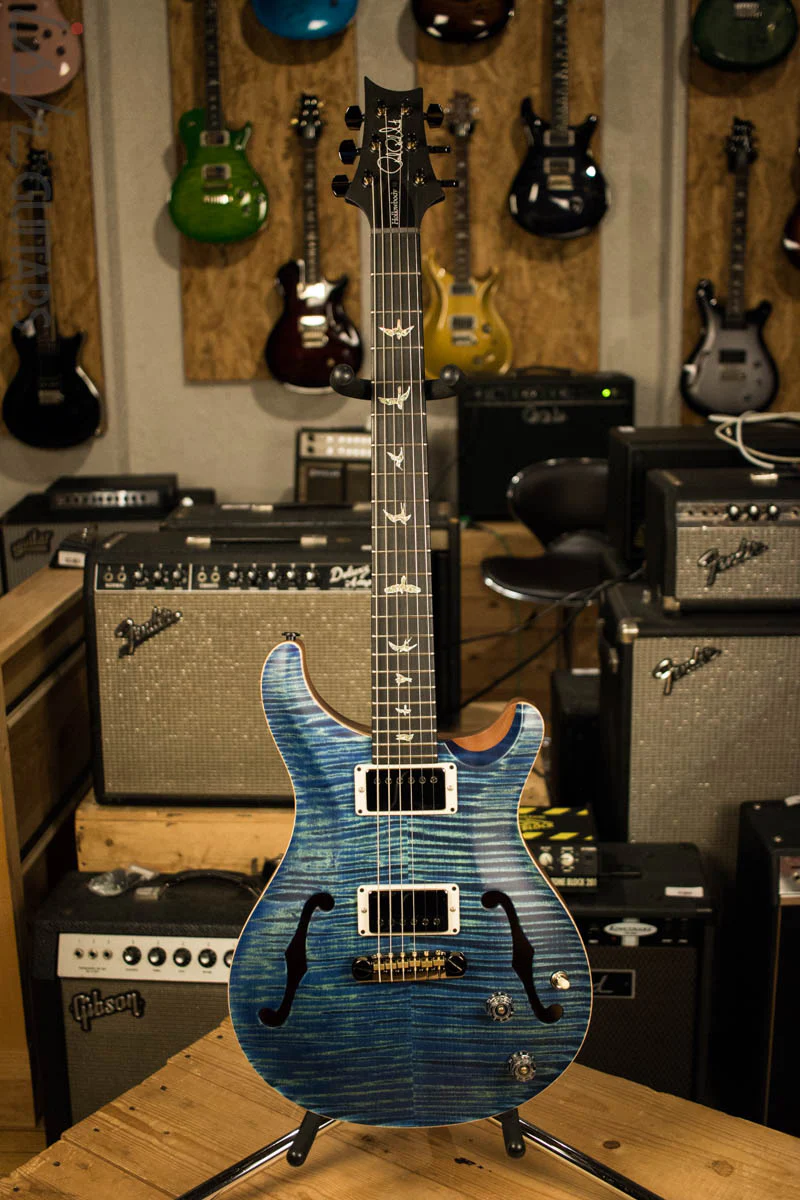 Paul Reed Smith Wood Library Hollowbody I Satin River Blue w/ Matching Flamed Maple Neck - Image 2