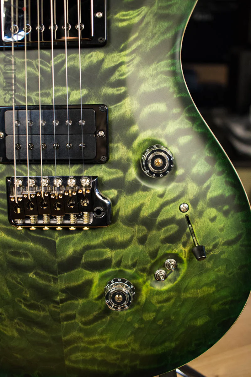 Paul Reed Smith Wood Library Satin Jade Green Burst Quilted Maple 10 Top Custom 24-08 - Image 4