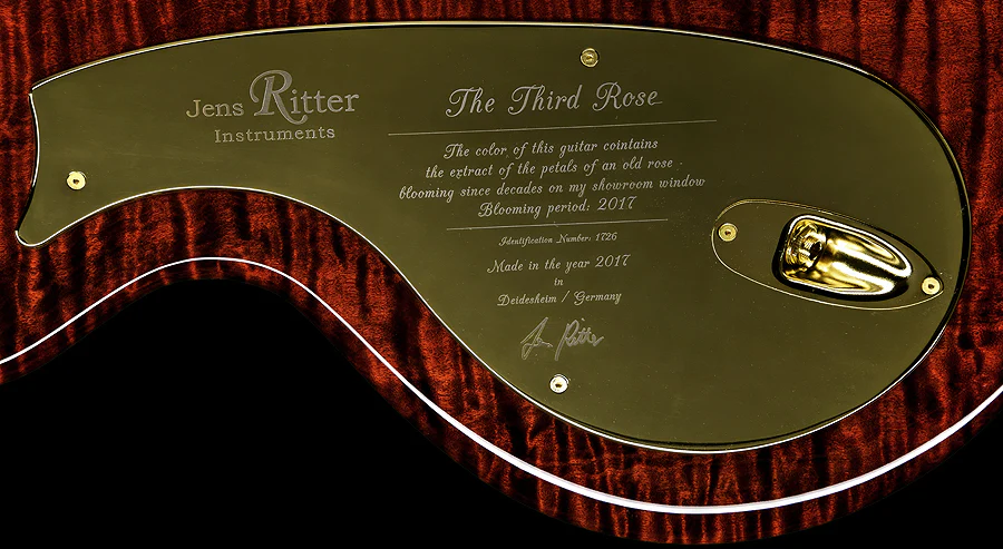 NAMM 2018 Jens Ritter The Third Rose Princess Isabella Guitar Quilted Maple 24K Gold Inlays - Image 17