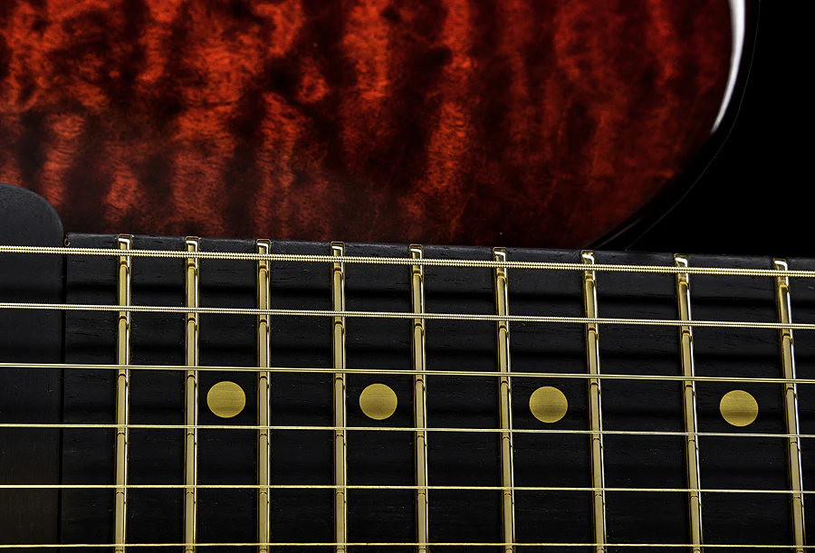 NAMM 2018 Jens Ritter The Third Rose Princess Isabella Guitar Quilted Maple 24K Gold Inlays - Image 18