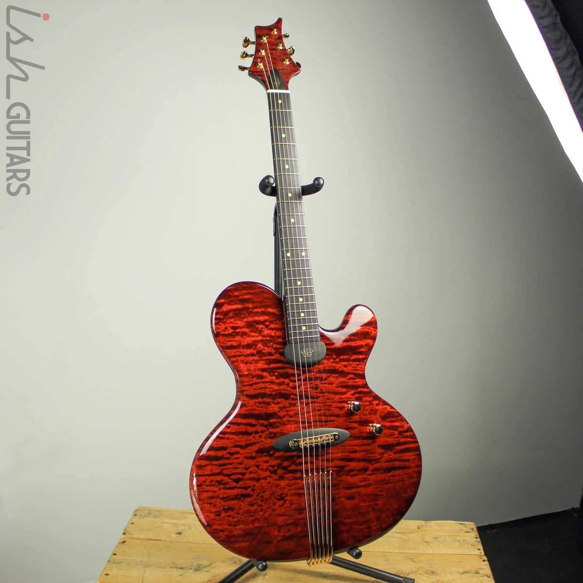 NAMM 2018 Jens Ritter The Third Rose Princess Isabella Guitar Quilted Maple 24K Gold Inlays - Image 2