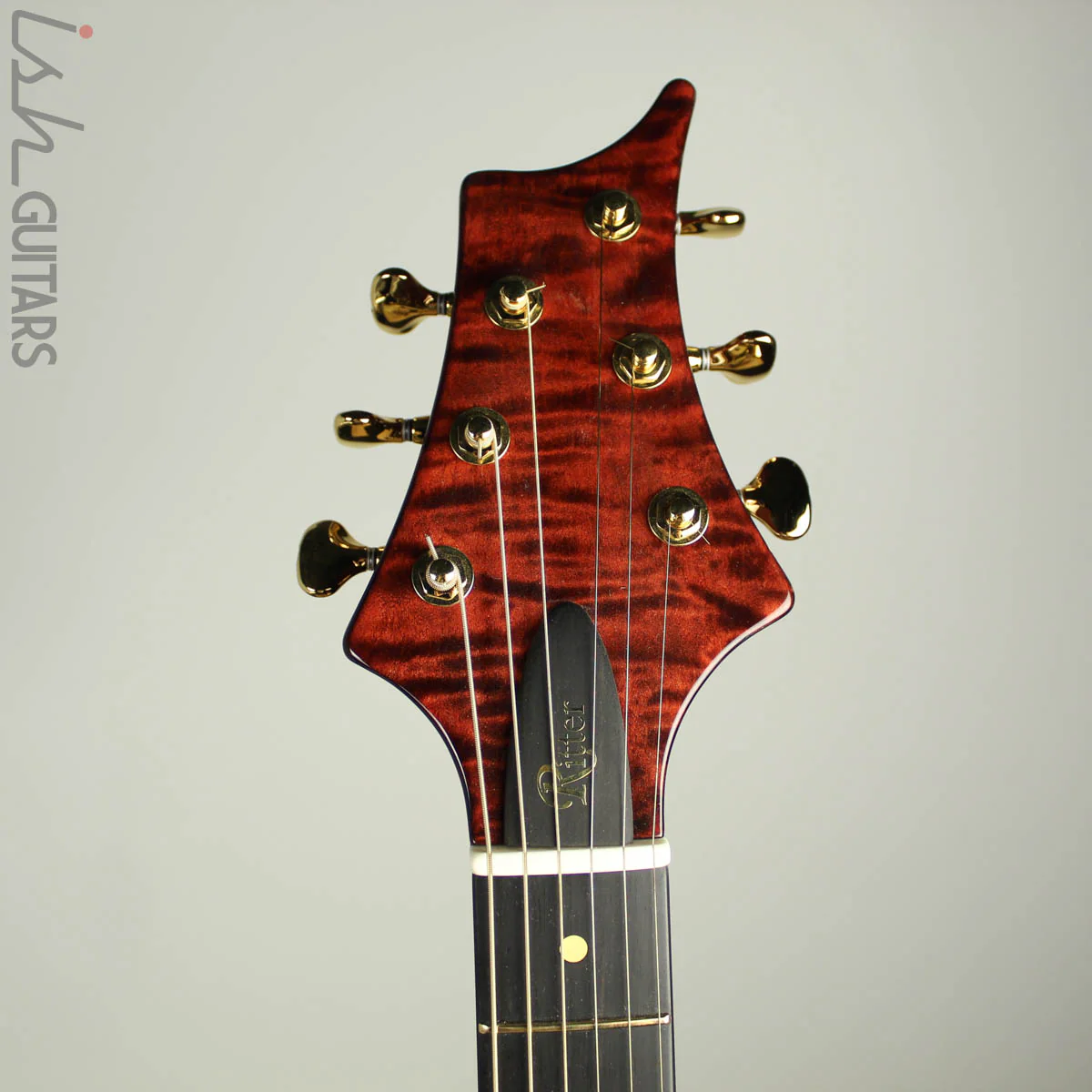 NAMM 2018 Jens Ritter The Third Rose Princess Isabella Guitar Quilted Maple 24K Gold Inlays - Image 6