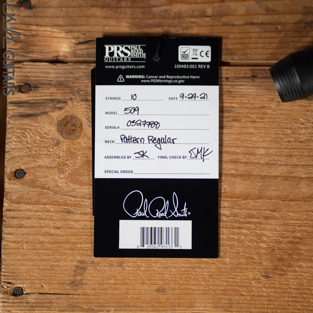 PRS 509 Electric Guitar Fire Red Smoked Burst - Image 11