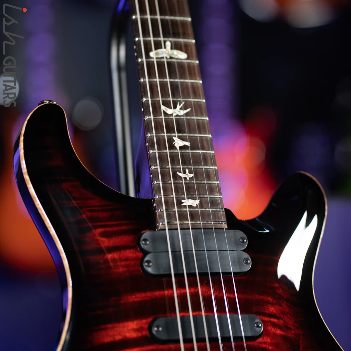 PRS 509 Electric Guitar Fire Red Smoked Burst - Image 5
