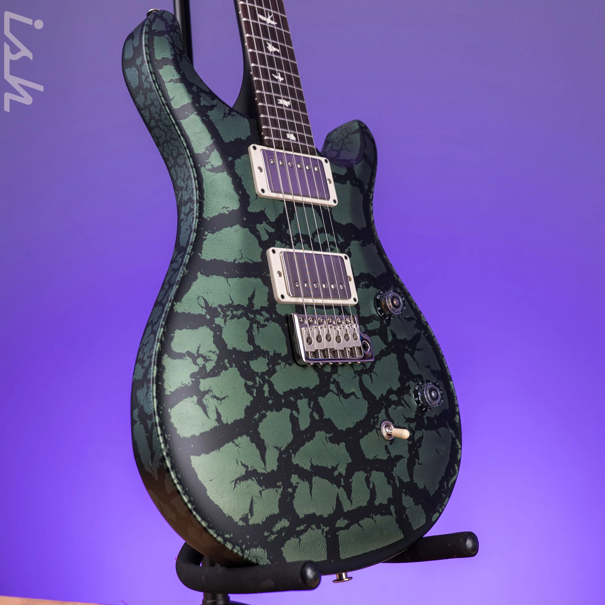 PRS CE 24 Black Matcha Green Crackle Sprayer's Choice - Image 3