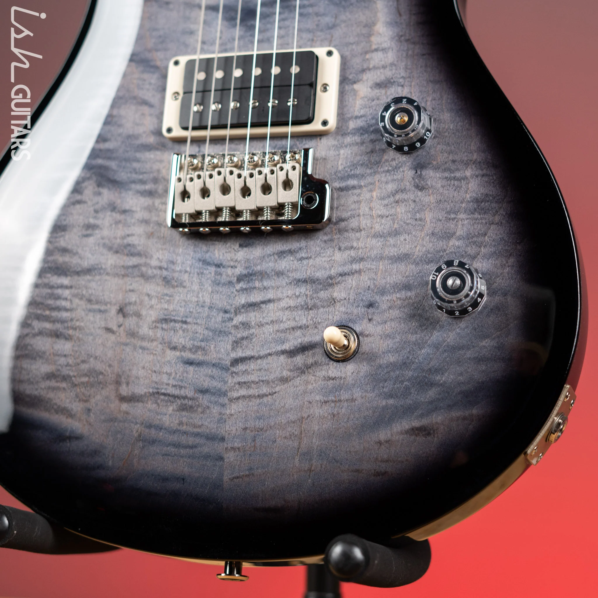 PRS CE 24 Custom Color Faded Purple Mist w/ Black Wrap Burst - Image 4