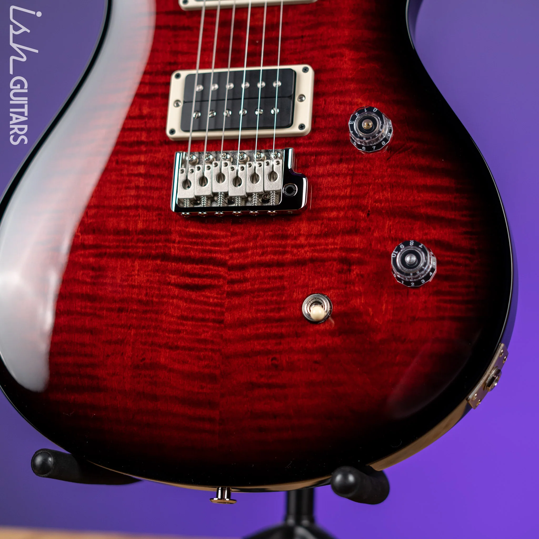 PRS CE 24 Electric Guitar Fire Red Burst Smokewrap Custom Color - Image 4
