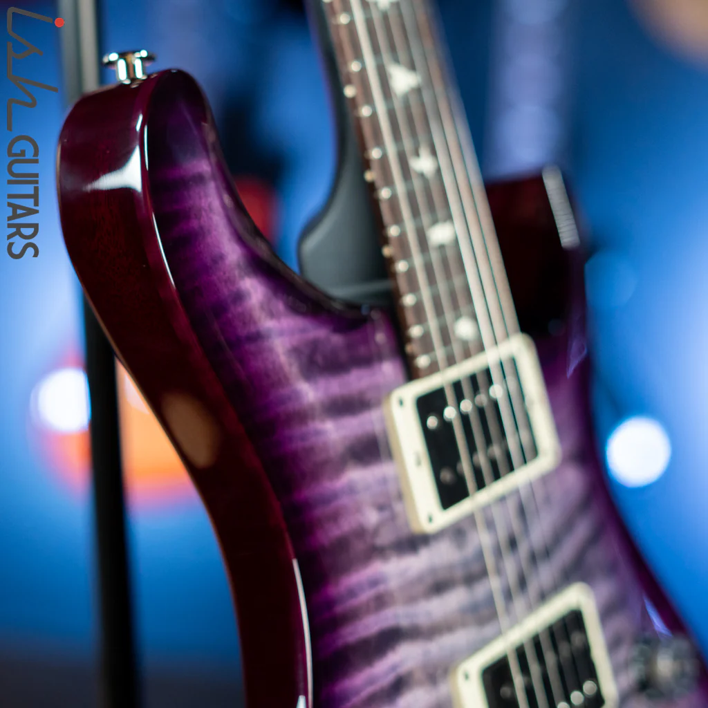 PRS CE 24 Electric Guitar Grey Black w/ Purple & Black Wrap Burst - Image 8
