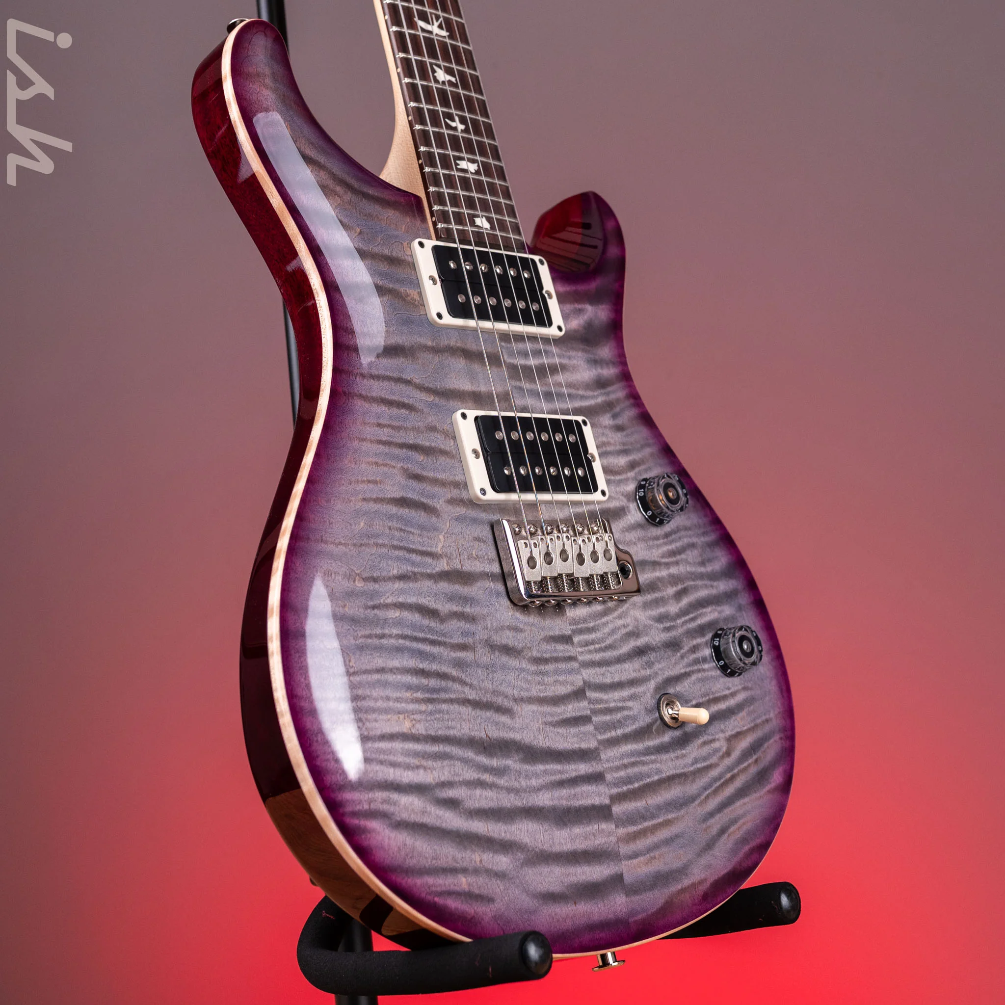 PRS CE 24 Faded Gray Black Purple Burst Custom Color - Image 3