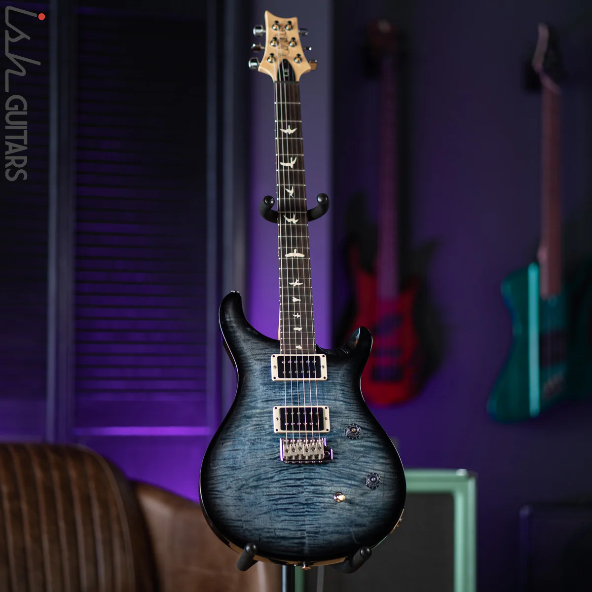 PRS CE 24 Faded Whale Blue Smoked Wrap Electric Guitar - Image 2