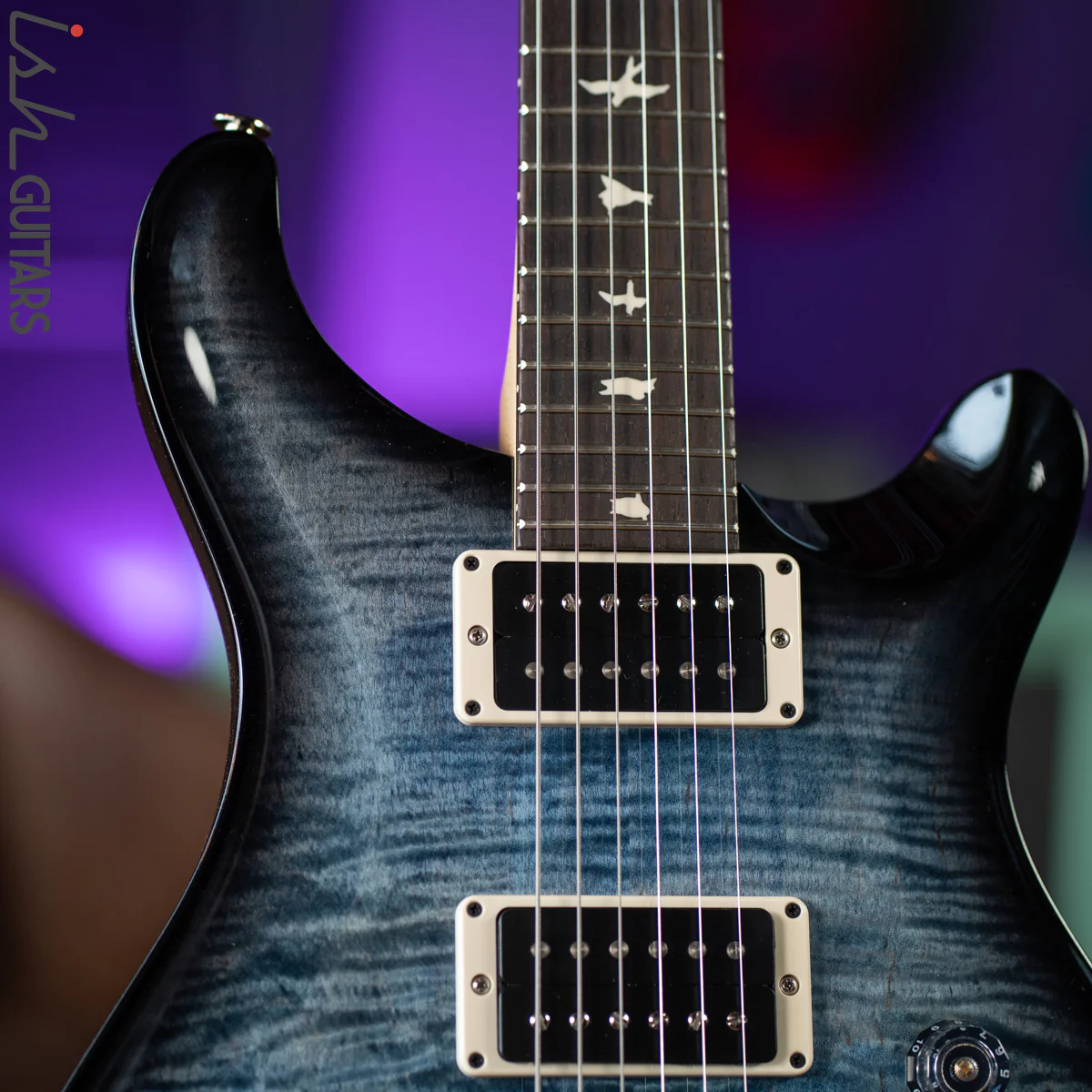 PRS CE 24 Faded Whale Blue Smoked Wrap Electric Guitar - Image 3