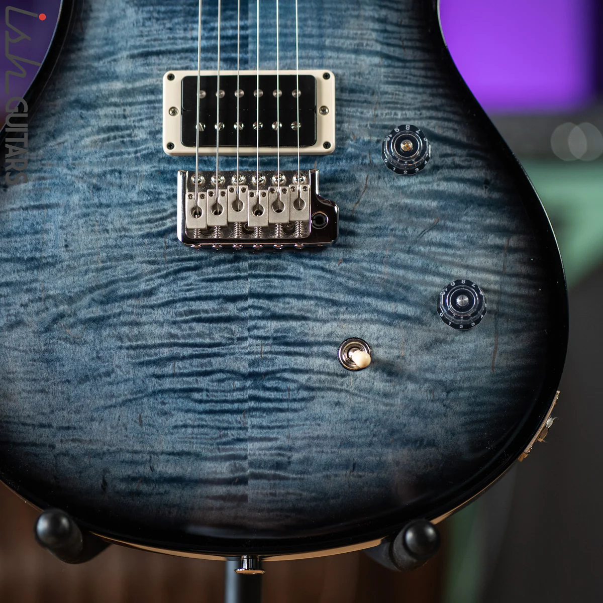 PRS CE 24 Faded Whale Blue Smoked Wrap Electric Guitar - Image 4