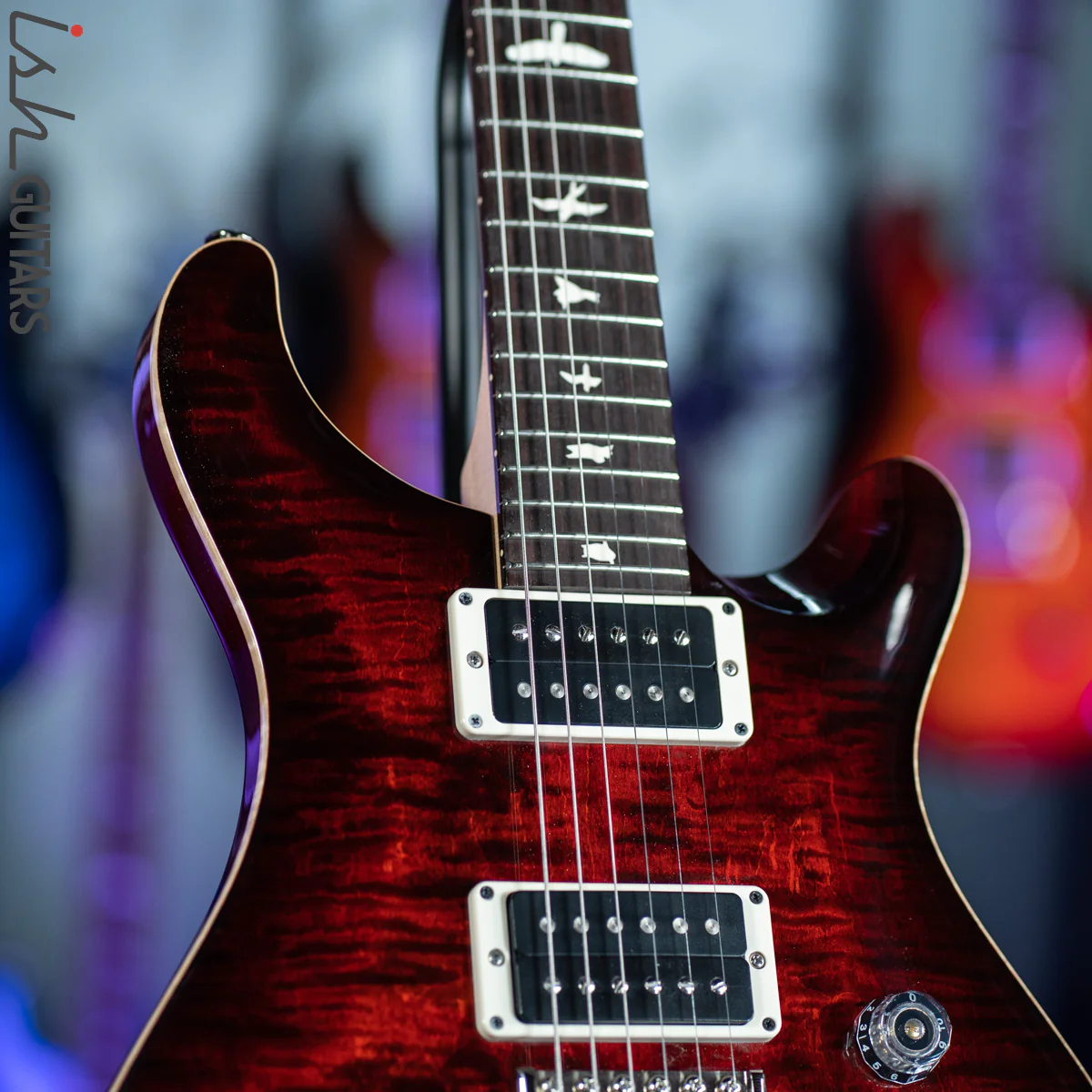PRS CE 24 Fire Red Burst Electric Guitar - Image 5