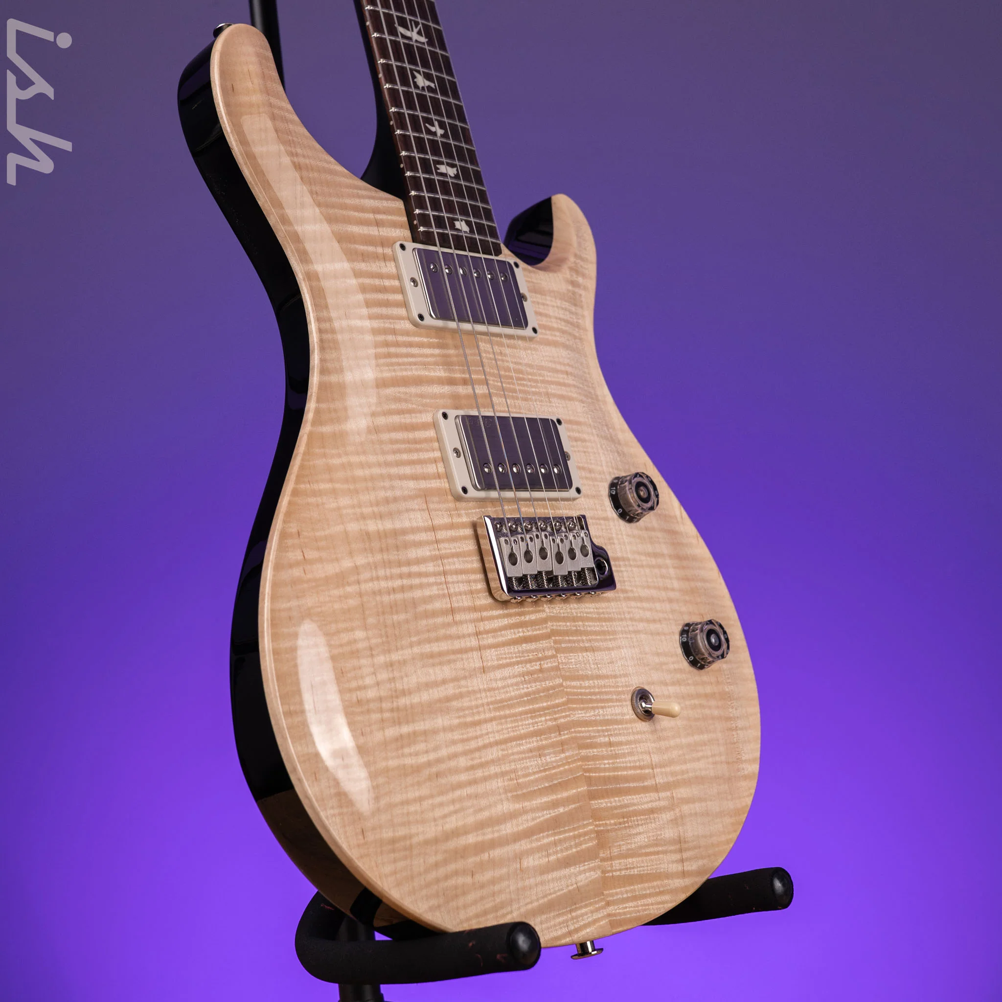 PRS CE 24 Natural Painted Black Satin Neck Demo - Image 3