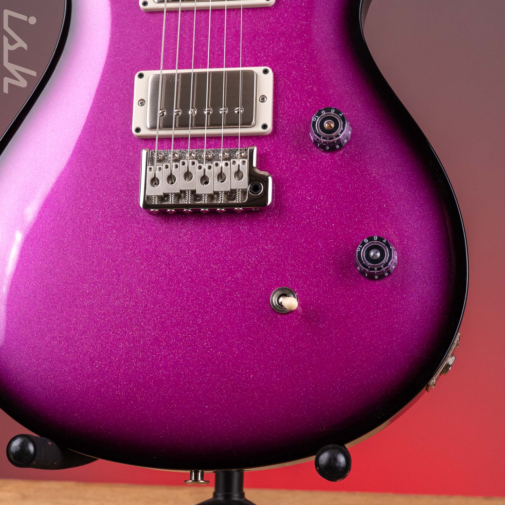 PRS CE 24 Pink Smokeburst Holoflake w/ Black Satin Neck Sprayer’s Choice - Image 5